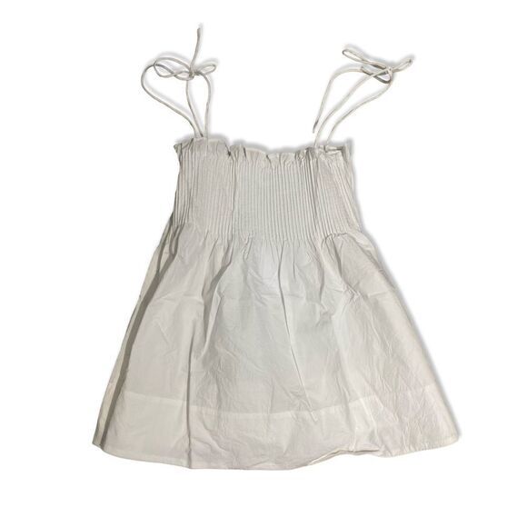 NWT HELSA Crinkle Pleated Tunic white smocked baby doll top blouse Revolve XXS - Picture 6 of 11